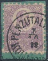 1871 KÅ‘nyomat 25kr Sötétibolya, Kivágáson (80.000) / Mi 6b 'PÉNZUTAL(VÁNY)... - Otros & Sin Clasificación