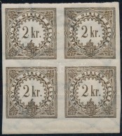 ** 1898 Hírlapilleték 2kr ívszéli Négyestömb / Newspaper Duty Stamp 2kr... - Otros & Sin Clasificación