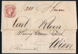 1869 5kr + 10kr Ajánlott Levélen / On Registered Cover '(FIU)ME' - 'WIEN' (a Hátoldali 10kr... - Autres & Non Classés