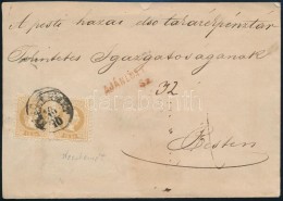 1869 2 X 15kr 4 Latos Ajánlott Levélen / On 4 Loth Registered Cover 'KECSKEMÉT' - Pest - Otros & Sin Clasificación