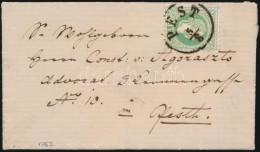 1867 3kr Helyi Levélen / On Local Cover 'PEST' - Other & Unclassified