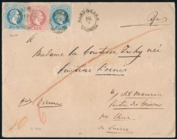 1867 5kr + 2 X 10kr Levélen Svájcba / On Cover To Switzerland 'SÁRBOGÁRD' - 'ALBA' -... - Other & Unclassified