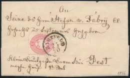 1866 5kr Levélen / On Cover 'BARTFELD' - 'KASCHAU' - Pest - Autres & Non Classés