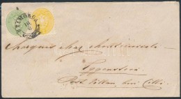 1866 2kr + 3kr Levélen / On Cover 'SZAMOBOR' - 'AGRAM' - 'WÖLLAN' - Other & Unclassified