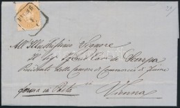 1865 15kr Levélen / On Cover 'FIUME' - 'WIEN' - Autres & Non Classés