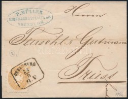 1864 15kr Levélen / On Cover 'OEDENBURG' - 'TRIEST' - Autres & Non Classés