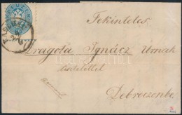 1864 10kr Szegélyléclenyomattal Levélen / On Cover 'KASCHAU' - 'DEBRECZIN' - Otros & Sin Clasificación