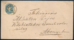 ~1864 10kr Levélen / On Cover 'LOSSONCZ' - 'PESTH' - 'ABONY B.H.' - Other & Unclassified