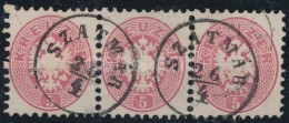 O 1864 5kr Hármascsík / Stripe Of 3 'SZATMÁR' - Autres & Non Classés