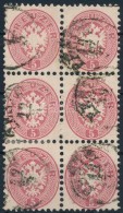 O 1864 5kr Hatostömb ívelválasztó Vízjellel / Block Of 6 With Sheet Deviding... - Other & Unclassified