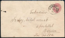 ~1864 5kr Díjjegyes Levél / PS-cover 'KASCHAU' + 'HABSAN' + 'FORRÓ' - Bereten - Autres & Non Classés