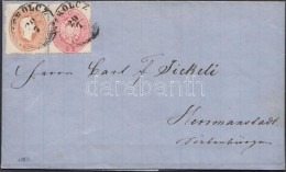 1863 1861 10kr + 1863 5kr Vegyes BérmentesítésÅ± Levél / Mixed Franking On Cover... - Autres & Non Classés