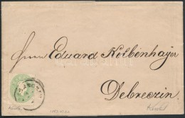 1863 3kr Helyi Levélen / On Local Cover 'DEBRECZIN' Signed: Kessler - Autres & Non Classés