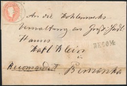 1863 3 X 5kr (1 Bélyeg Sérült) Ajánlott Levélen / On Registered Cover (1 Stamp... - Autres & Non Classés