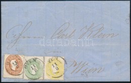 1863 2kr, 3kr és 10kr Levélen / On Cover 'OFEN' - 'WIEN' - Other & Unclassified