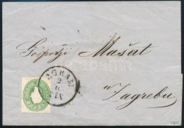~1863 3kr Helyi Levélen / On Local Cover 'AGRAM' Signed: Puschmann - Autres & Non Classés