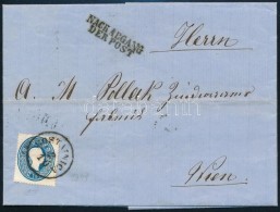 1862 15kr Levélen / On Cover 'KOSTAINICA' - 'SISSEK Bahnhof' - 'WIEN' - Autres & Non Classés