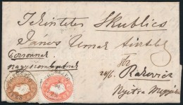 1862 5kr + 10kr Levélen / On Cover 'SZALA-EGERSZEG' - 'OEDENBURG' - 'PRESSBURG' - Rakovicz - Other & Unclassified