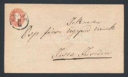 1861-1864 5kr Díjjegyes Borítékon / PS-cover 'ERLAU' - 'MEZÅ-KÖVESD' - 'TISZA... - Otros & Sin Clasificación