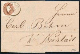 1861 10kr Levélen / On Cover 'SASSIN' - 'W.NEUSTADT' - Other & Unclassified