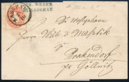 ~1861 5kr Levélen Kék CégbélyegzÅ‘vel / On Cover 'KASCHAU' - 'GÖLLNITZ' -... - Autres & Non Classés