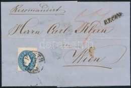 1861 15kr + A Hátoldalon Elvágott 1858 10kr Vegyes Bérmentesítés Ajánlott... - Autres & Non Classés