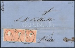 1861 3 X 5kr II Levélen / On Cover 'AGRAM' - 'WIEN' - Autres & Non Classés