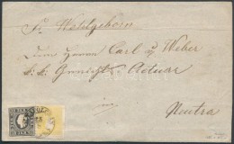 1859-1861 2kr + 3kr Fekete / Black Levélen / On Cover 'N.TAPOLCSÁN' - 'NEUTRA' Certificate, Signed:... - Other & Unclassified