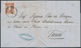 1859 15kr Levélen / On Cover 'FIUME' - 'TRIEST' - Autres & Non Classés