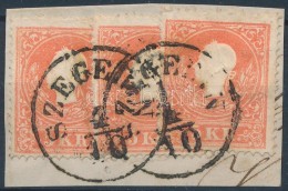 1858 3 X 5kr LépcsÅ‘s Bérmentesítés 'SZEGEDIN' - Otros & Sin Clasificación