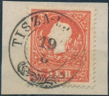 1858 5kr, Hiányos Nyomat A Koszorúnál / Plate Variety 'TISZA-UJ(LAK)' (Gudlin 250 P) - Autres & Non Classés