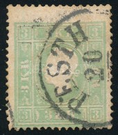 O 1858 Elfogazott Kékeszöld 3kr / Bluegreen 3kr With Shifted Perforation 'PESTH' Certificate: Steiner - Other & Unclassified