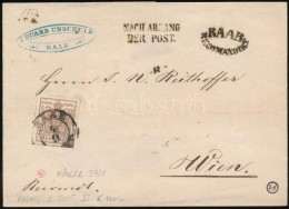 1857 2 X 6kr Ajánlott Levélen / On Registered Cover 'RAAB' + 'RAAB RECOMANDIRT' + 'NACH ABGANG DER... - Autres & Non Classés