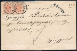 1856 2 X 3kr Ajánlott Levélen / On Registered Cover 'RIMABREZO' (Gudlin 400 P) (hátoldali... - Autres & Non Classés