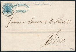 1856 9kr Kék CégbélyegzÅ‘vel Levélen / With Blue Company Seal On Cover 'SZ(EGEDI)N' -... - Autres & Non Classés