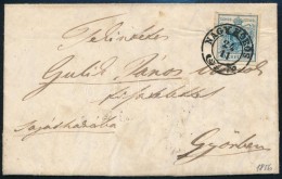 1856 9kr Levélen / On Cover 'NAGY KÅRÖS' - 'KOMÁROM' - 'RAAB' - Autres & Non Classés