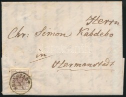 1855 6kr Andráskereszt VégzÅ‘déssel / With St Andrews Cross Part Levélen / On Cover... - Otros & Sin Clasificación