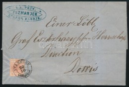 1854 3kr Liliputi Vágással / With Lilipit Cutting  Levéle / On Cover 'VELENCZE' - 'PESTH' -... - Autres & Non Classés