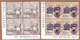 AC - TURKEY STAMP - VALUABLE STONES MEERSCHAUM - OLTU STONE MNH BLOCK OF FOUR 29 APRIL 2015 - Ungebraucht