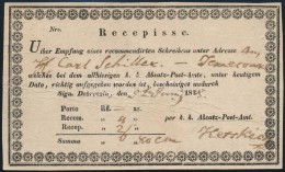 1838 Recepisse From Debreczin - Autres & Non Classés