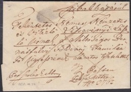 1838 Franco Negatív / Negative 'SZOLNOK' - Pest - Other & Unclassified