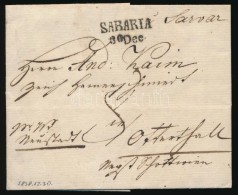 1838 Franco Levél 'SABARIA' - Ottental - Autres & Non Classés