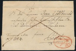 1833 Franco Levél / Cover Piros / Red 'Presburg Franco' - Pesth - Other & Unclassified