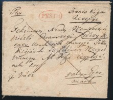 1830 Franco Ergs Recepisse Piros / Red 'PESTH' - Balassa Gyarmath - Other & Unclassified