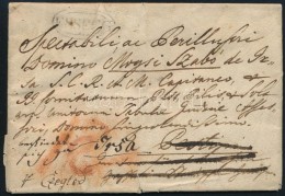 1825 Levél  Pestre, Majd Továbbküldve Irsára 12kr Portóval / Unpaid Cover 'ESSEGG'... - Autres & Non Classés