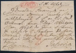 1819-40  Portós Levél Piros / Red 'UJHELY' - Jaszovia - Autres & Non Classés