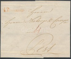 1787 Portós Levél / Unpaid Cover, Piros / Red 'v Temeswar' - Pest - Sonstige & Ohne Zuordnung