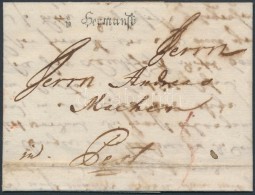 1783 Portós Levél / Unpaid Cover 'v Hermanst:' - Pest - Sonstige & Ohne Zuordnung