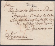 1782 Portós Levél / Unpaid Cover 'Von Ofen' - Vienna - Altri & Non Classificati