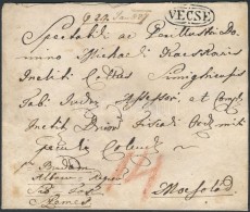 ~1822 Portós Levél / Unpaid Cover 'VECSE' - Altri & Non Classificati